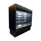 image of Howard-McCray SC-OD35E-4-B-LED 51'' Vertical Dairy Open Merchandiser in Black, Self-Contained