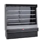 image of Howard-McCray SC-OD35E-4S-B-LED 51'' Vertical Dairy Open Merchandiser in Black, Self-Contained