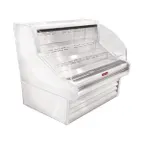 image of Howard-McCray SC-OS35E-3C-LED 39" Horizontal Impluse Open Merchandiser in White, Curved End Panels, Self-Contained