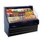 image of Howard-McCray SC-OS35E-4-B-LED 51" Horizontal Impluse Open Merchandiser in Black, Self-Contained
