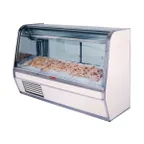image of Howard-McCray SC-CFS32E-6C-LED 74" Curved Refrigerated Seafood Display Case, White