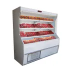 image of Howard-McCray SC-M32E-4-LED 50'' Vertical Meat Open Air Merchandiser in White, Self-Contained