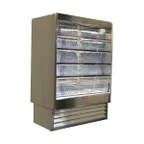 image of Howard-McCray SC-OD35E-6-S-LED 75" Vertical Dairy Open Air Merchandiser, Stainless Steel, Self-Contained