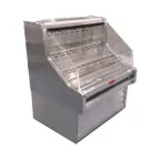 image of Howard-McCray SC-OS35E-4-S-LED 51" Horizontal Impluse Open Merchandiser, Stainless Steel, Self-Contained