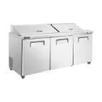 image of Vitlife Commercial VSP72M 72" Refrigerated Mega Top Sandwich / Salad Unit w/ 3 Door, 21.2 cu. ft.