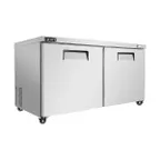 image of Vitlife Commercial VUC48F 48" 2-Door Reach-In Undercounter Freezer, Stainless Steel, 11.1 cu. ft.