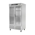 image of Asber ARF-37-2G-H 32" 2-Glass Door Reach-In Freezer, Bottom Mount, 37 cu. ft., Stainless Steel