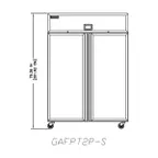 image of Delfield GAFPT2P-S 30" 2-Section Pass Thru Freezer, Top Mounted, 50 cu. ft.