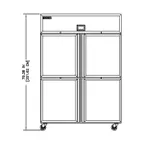 image of Delfield GAFPT2P-SH 32" 8-Half Hinged Solid Door Pass-Thru Freezer, Top Mounted, 50 cu. ft.