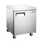 image of Norpole NE1F-27UC 27" 1-Door Undercounter Freezer, Stainless Steel, 6 cu. ft.