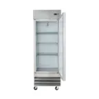 image of Drago America DR19F 29" 1-Glass Door Reach-In Freezer, Bottom Mount, 19 cu. ft., Stainless Steel