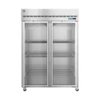 image of Hoshizaki F2A-FG 55" Two Section Reach-In Freezer w/ 2 Glass Doors, Top Mount, 50 cu. ft.