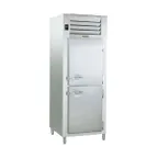 image of Traulsen RLT132N-HHS 26" 1-Section Reach-In Freezer, 2 Half Hinged Narrow Solid Doors, Stainless Steel, Remote, 21.9 cu. ft.