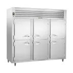 image of Traulsen RLT332N-HHS 76" 6-Half Solid Door Reach-In Freezer, Remote, 69.5 cu. ft., Stainless Steel