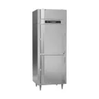 image of Victory FS-1N-S1-HD-HC 31.25" 1-Section Reach-In Freezer, 2 Half Solid Doors, Top Mounted, 20 cu. ft., Stainless Steel