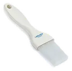 image of Carlisle 4039002 Galaxy Pastry Brush, 1-1/2" Wide Flat, Nylon Bristles, White Plastic Handle, USA