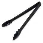 image of Carlisle 471203 Carly Tongs, 12" Black Plastic Serving Tongs, Up to 212°F, Dishwasher Safe, NSF