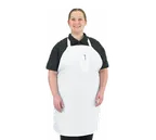 image of Chef Revival 610BAC Bib Apron, 36" x 40", Economy, Pencil Pocket, 100% Cotton, White