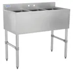 image of Hubert 29N-034 Kratos® Underbar Compartment Sink, 3 Bowls, 48"W X 18.75"D X 33"H