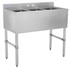 image of Hubert 29N-036 Kratos® Underbar Compartment Sink, 3 Bowls, 60"W X 18.75"D X 33"H