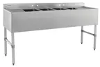 image of Hubert 29N-037 Kratos® Underbar Compartment Sink, 4 Bowls, 72"W X 18.75"D X 33"H
