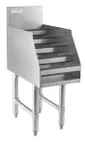 image of Hubert 32L-030 Kratos Five-Tiered Stainless Steel Liquor Display Rack, 23" D