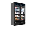 image of Imbera USA VRD37 BB Merchandiser Refrigerator – 78-7/8"H x 47-1/8"W x 32-1/8"D, Black Finish