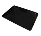 image of Omcan USA 10109 Bakery Food Display Tray, 18" x 26" Rectangular Plastic Black