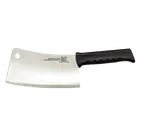 image of Omcan USA 10551 - 9" Kitchen Cleaver Knife, Stainless Steel Blade, Black Plastic Handle