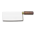 image of Omcan USA 10556 Chinese Cleaver Knife, 8.5" Stainless Steel Blade, Wood Handle, 8" Length, Cutlery