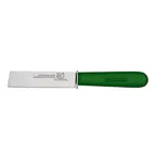 image of Omcan USA 11604 Cut-Off Knife, 4½" Guard Blade, Stamped Green Plastic Handle, Steel, 3‑4"