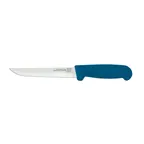 image of Omcan USA 11665 Boning Knife - 6" Straight Stamped Blade, Stainless Steel, Blue Polypropylene Handle