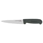 image of Omcan USA 12062 Sticking Knife - 6" Stamped Knife, Stainless Steel Blade, Black Plastic Handle