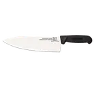 image of Omcan USA 12074 Cook Knife – 10" Medium Stamped Chef Blade, Stainless Steel, Black Plastic Handle