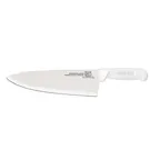 image of Omcan USA 12142 Chef Knife – 10" Medium Stamped Blade, Stainless Steel, White Polypropylene Handle