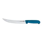 image of Omcan USA 12344 Breaking Knife – 10" Stainless Steel Blade, Blue Polypropylene Handle, Stamped