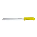 image of Omcan USA 12627 Slicing Knife, 8" Narrow Blade, Stamped Style, Yellow Polypropylene Plastic Handle