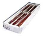 image of Omcan USA 12791 Table Steak Knife Set, Pointed Tip, Stainless Steel Blade, Wood Handle - Set