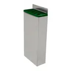image of Omcan USA 12916 Knife Rack – Holds 3 Knives + Sharpening Steel, Green Insert, Stainless, 4 Slots