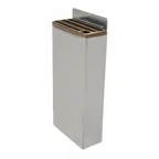 image of Omcan USA 12920 Knife Rack – Holds 3 Knives + 1 Sharpening Steel, 4 Slots, Plastic Insert, Storage