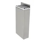 image of Omcan USA 12922 Knife Rack - Holds 3 Knives + 1 Sharpening Steel, White Insert, Stainless Steel, 4 Slots