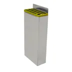 image of Omcan USA 12924 Knife Rack – Holds 3 Knives + 1 Sharpening Steel, 4 Slots, Stainless Steel, Yellow Insert