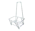 image of Omcan USA 13026 Shopping Hand Basket Stand, 30" Height, 1 Tier, 50 lb - Display Stand