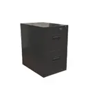 image of Omcan USA 13073 - 18-1/4" Charcoal Black Vertical Filing Cabinet, 2 Drawers, Office Storage