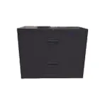 image of Omcan USA 13075 - 36" Charcoal Black Lateral Filing Cabinet, 2 Drawers, 36" Width, 24" Height