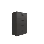 image of Omcan USA 13076 Lateral Filing Cabinet, 36" Charcoal Black, 4 Drawers