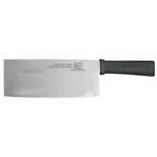 image of Omcan USA 16816 Chinese Cleaver Knife, 8" Stainless Steel Blade, Black Polypropylene Handle