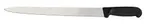 image of Omcan USA 17872 Loin Slicer Knife - 16" Stamped Blade, Black Plastic Handle, Precision Carving Tool