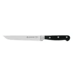image of Omcan USA 17891 Boning Knife – 6" Straight Forged Blade, Stainless Steel, Black Plastic Handle