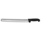 image of Omcan USA 18620 Slicing Knife, 14" Granton Edge Blade, Stamped, Super Fiber Black Handle